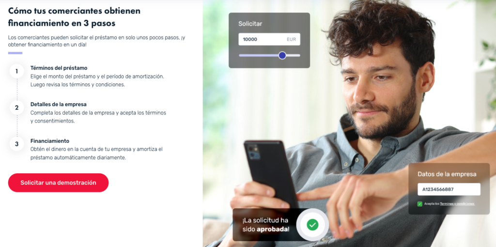 PragmaGO Spain loan steps to apply for a loan screenshot